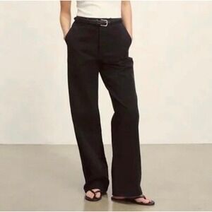 Buck Mason Baja Twill Field Chino Wide Leg Cotton Pants in Black - 27